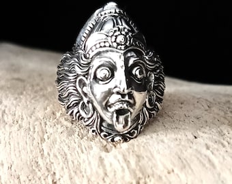 Goddess Ring, Durga Kali , Kali puja, Hindu jewelry, Handmade gifts.