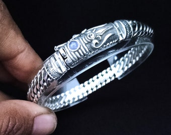 Mens silver bracelet, Hindu Jewelry, handmade gifts,