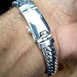 Heavy 999 Solid Silver snake Chain Bracelet - 14mm