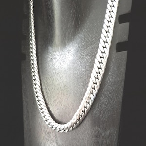 12 mm Curb chain, Men silver Necklace, 999 silver Necklace, handmade jewelry.