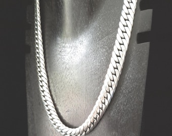 Men's Heavy 999 Solid Silver Curb Chain Necklace - 12mm