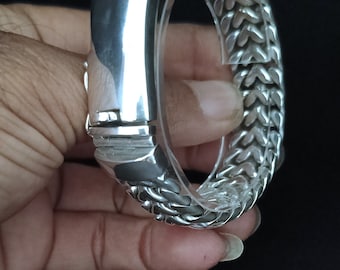 Cubaanse schakelarmband voor heren 16 mm, handgemaakte armband 999