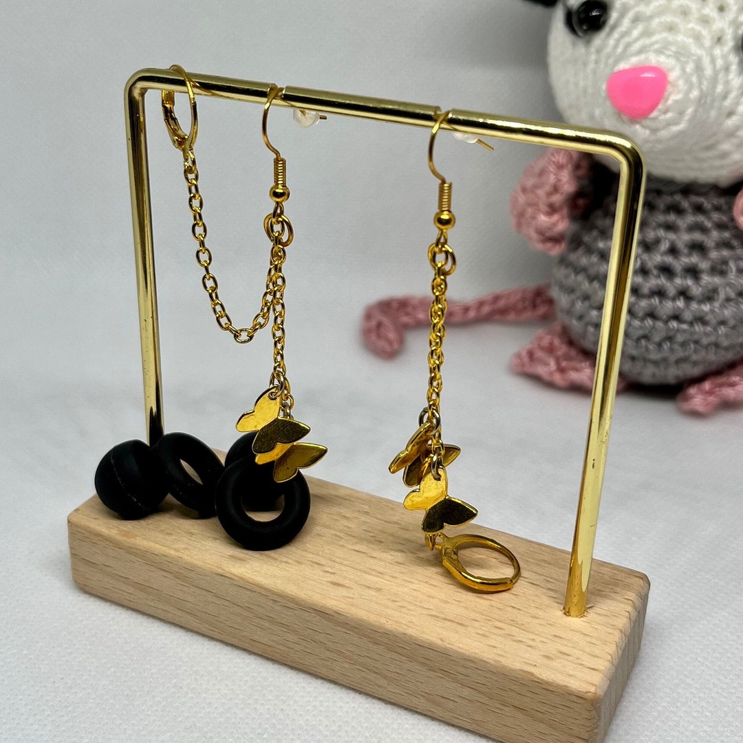Gold Double Butterfly Loop Earplug or AirPod Earbud Earrings Etsy