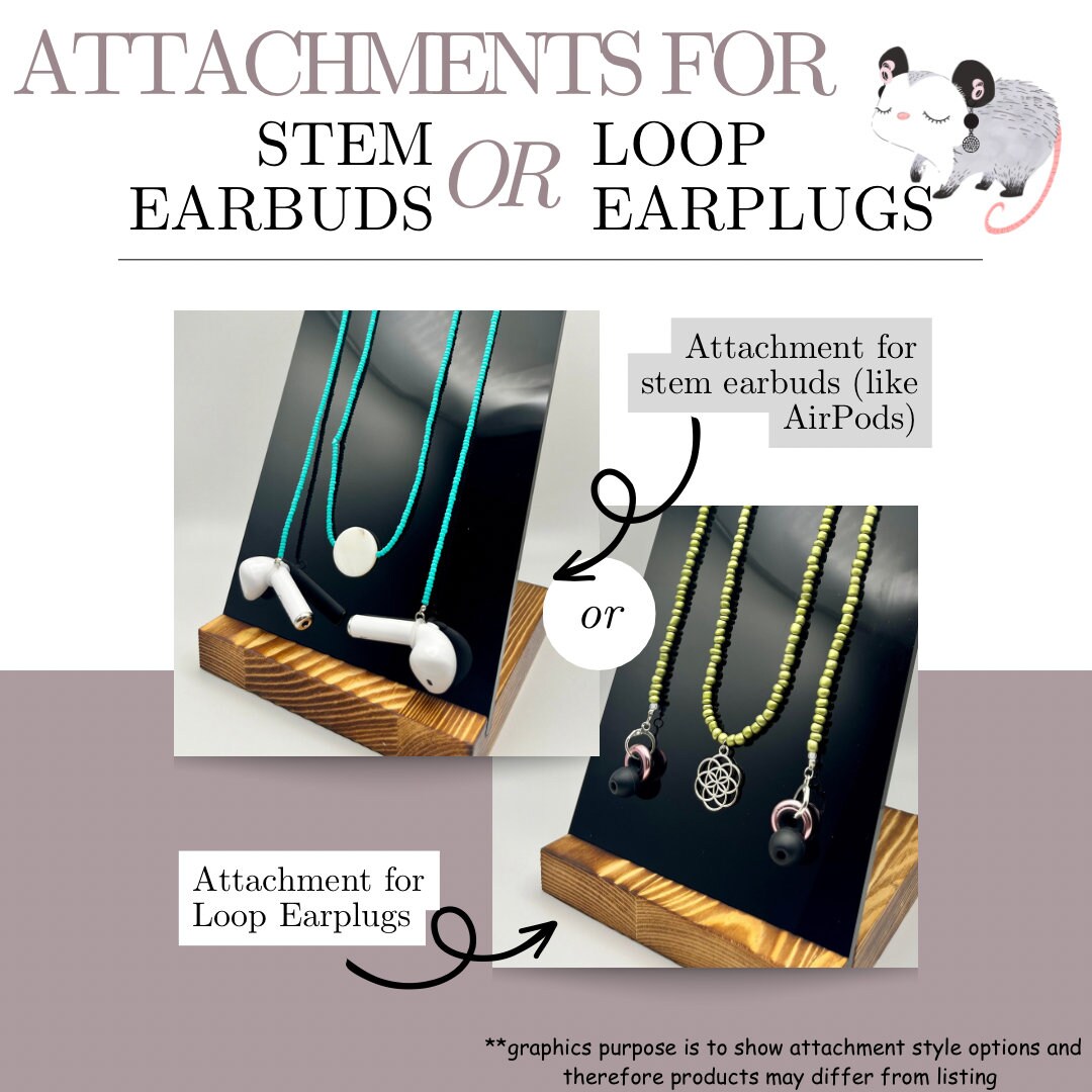 Halloween Skull Beaded Necklace for Loop Earplug or AirPod Etsy