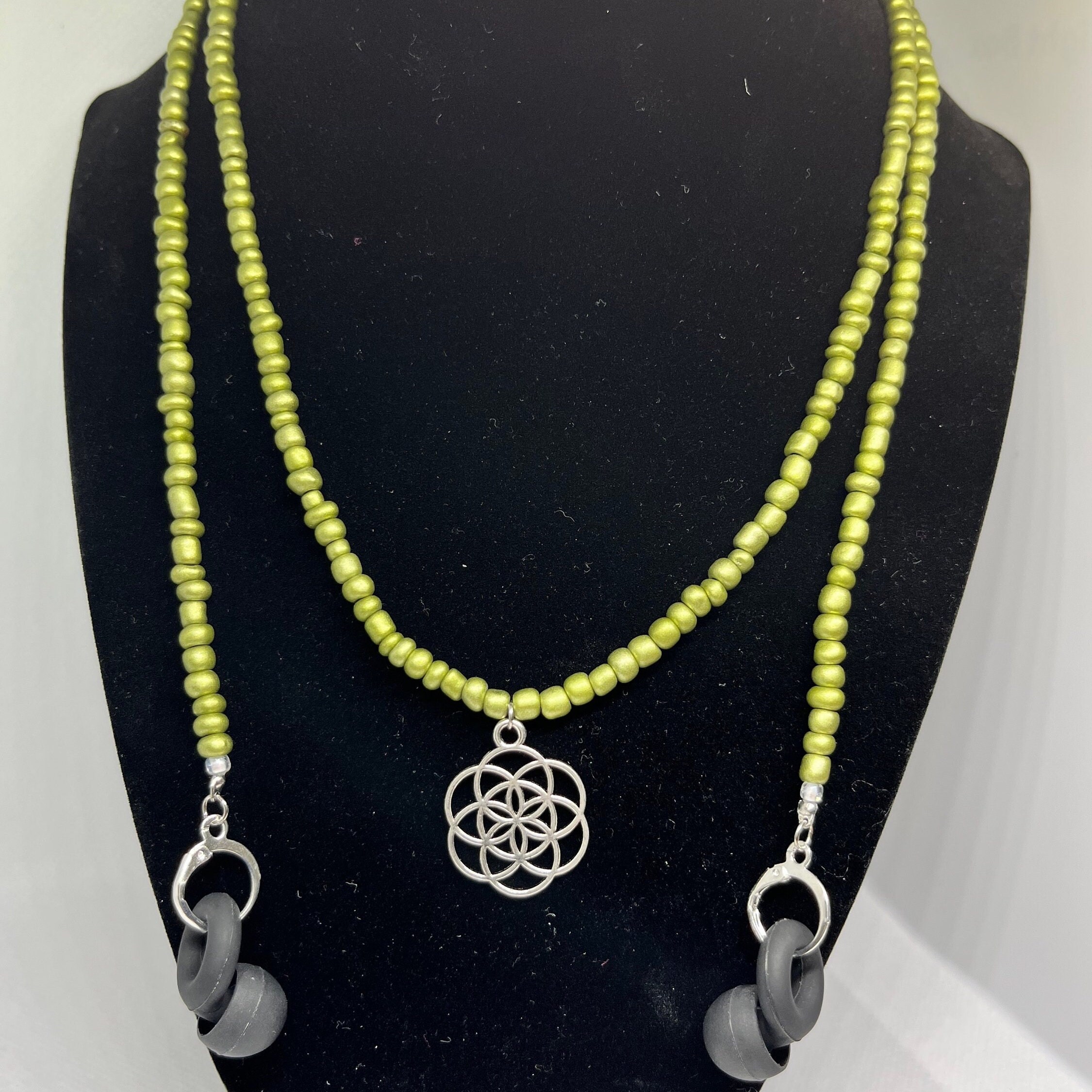 Sacred Geometry Beaded Necklace for Loop Earplug or AirPod Etsy UK