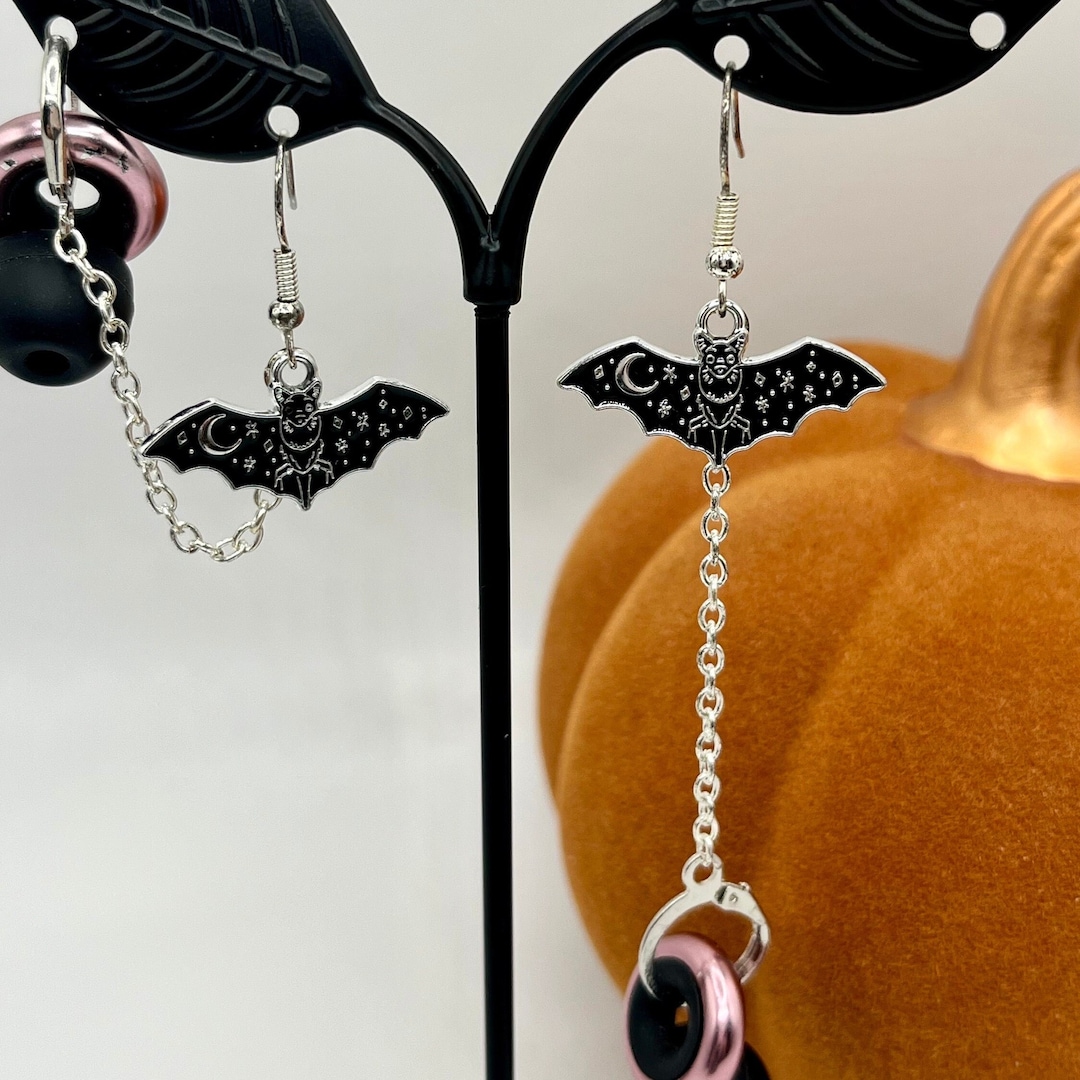 Celestial Bat Loop Earplug or AirPod Earbud Earrings for Autism, ADHD, Sensory Issues, Festivals