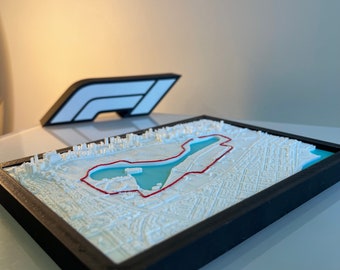 Circuito de F1 Melbourne / Pistas impresas en 3D / Circuito del Gran Premio / Arte de pared de pista de F1 / F1 Albert Park / F1 Gift Fan / SIM Decor