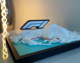 Circuito de F1 Mónaco-Monte Carlo / Pistas impresas en 3D / Circuito del Gran Premio / Arte de pared de pista de F1 / F1 Albert Park / F1 Gift Fan / SIM Decor