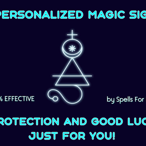 CUSTOMIZED DIGITAL SIGIL - I will elaborate and draw a sigil to protect you and bring good luck and success in your life - Same Day Delivery