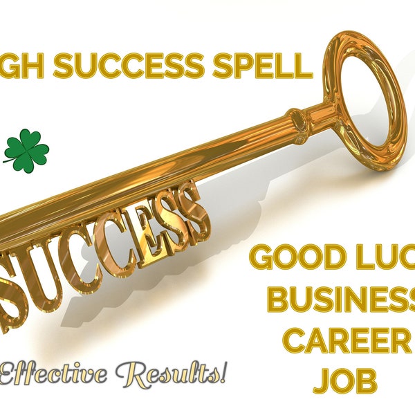 SUCCESS SPELL for Career Job Promotion Wealth Money Richness Fame - Millionaire Spell - Money Spell Magic Good Luck Fortune Same Day Casting