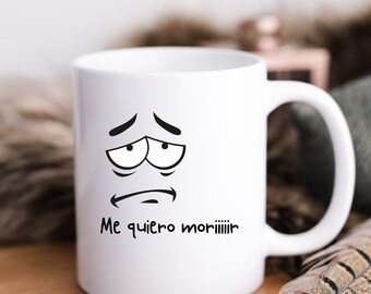 Funny designs for mugs and t-shirts. Funny designs in Spanish, designs with sarcastic phrases. Designs with pessimistic phrases