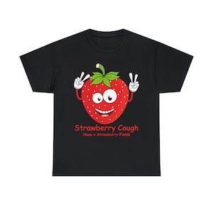 Aardbeienhoest Unisex zwaar katoenen T-shirt
