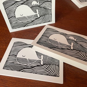 Pleasant Whales Greeting Cards