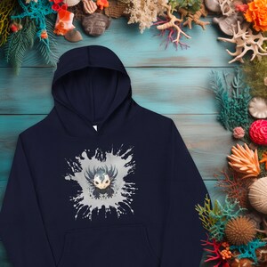 Künstlerischer Axolotl Kids Fleece Hoodie