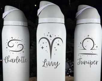 Personalized Astrology Owala Tumbler with Name, Astrology Tumbler, Astrology Signs, Custom Astrology