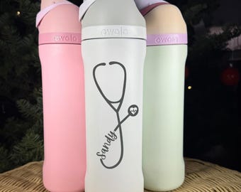 Personalized gift for a RN | Customized Owala Cup | Custom RN Gift | Custom Gift for Nurse | Engraved