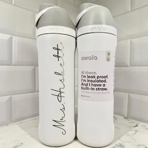 Owala FreeSip Stainless Steel Water Bottle, Personalized Owala Bottle, Custom Owala, Engraved Owala, 24oz, 32 oz, 40 oz Leakproof, Owalas