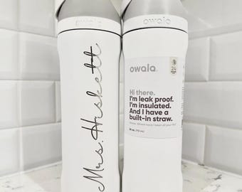 Personalized Owala Water Bottle: Laser Engraved Stainless Steel Tumbler