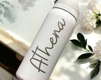 Personalized Owala Water Bottle: Engraved Stainless Steel FreeSip, 24-40oz