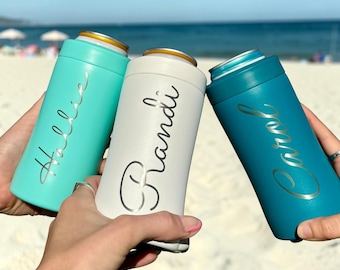 Custom Engraved 12 oz Beverage Can Cooler, Stainless Steel Insulated Holder Fits 12 oz Cans, Slim Cans, and Bottles BRRWare BRRHolder