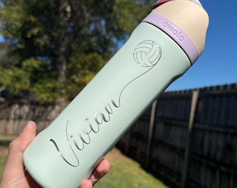 Personalized Sport Owala Tumbler with Name, Sports Team Tumbler, Soccer, Basketball, Volleyball, Softball, Tennis, Baseball, Hockey,Football