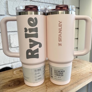 Leak Proof Stanley No Spill Quencher ProTour Flip Straw Tumbler Name Engraved Laser Engraved Cup Custom Laser Engraved Water Bottle.