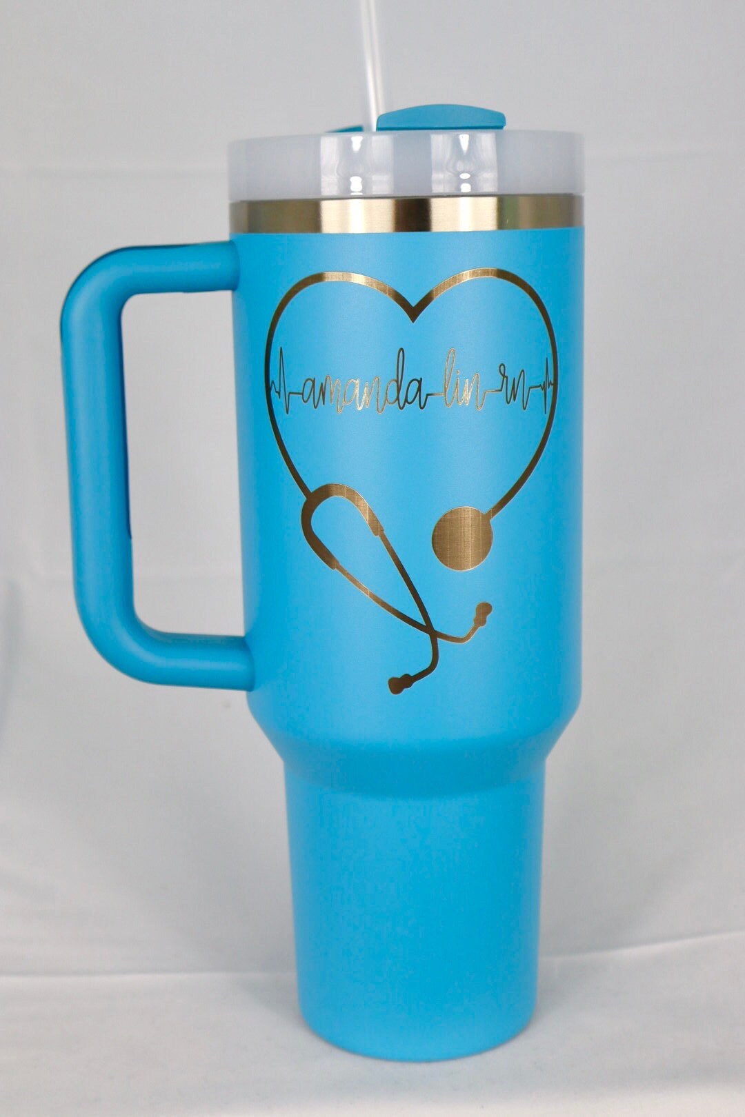 Personalized RN Gift | Customized Tumbler for Nurse | Custom Nursing Gift | Insulated Stainless Steel Cup