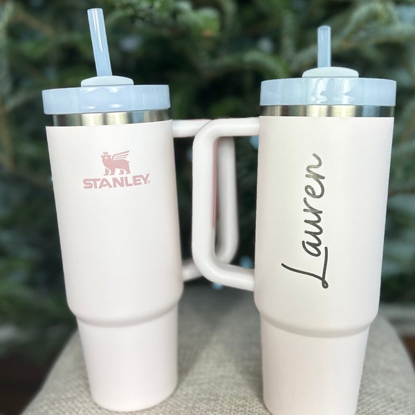 Name Engraved Stanley Laser Engraved Cup Tumbler Custom Laser Engraved Stanley Water Bottle Stanley 30 oz. and 40 oz. Quencher Name Stanley