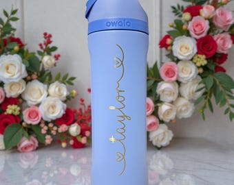 Valentines day Gift Personalized Owala 24 oz Freesip Water Bottle Custom Engraved Name Stainless Steel Nonfood Gift for teen girls teen boys
