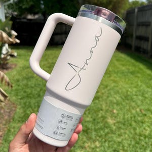 Stanley No Spill Quencher ProTour Flip Straw Tumbler Name Engraved Laser Engraved Cup Custom Laser Engraved Water Bottle 30 oz. and 40 oz.