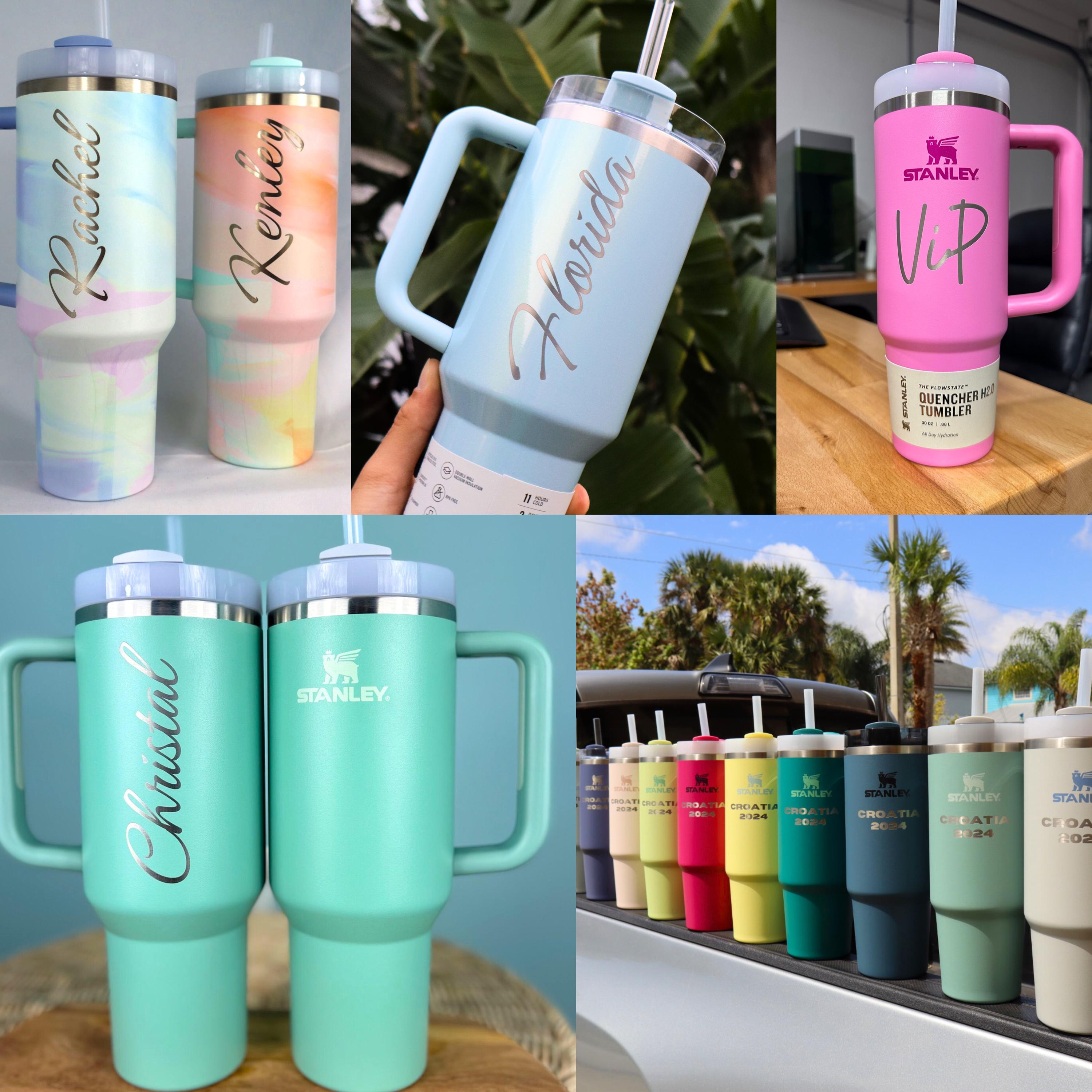 Name Engraved Stanley Laser Engraved Cup Tumbler Custom Laser