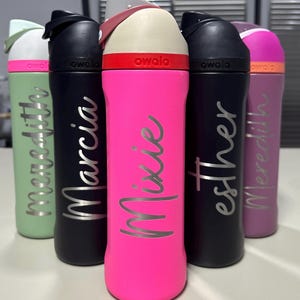 Owala FreeSip Stainless Steel Water Bottle, Personalized Owala Bottle, Custom Owala, Engraved Owala, 24oz, 32 oz, 40 oz