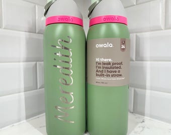 Personalized Owala Water Bottle: Engraved Stainless Steel FreeSip Tumbler