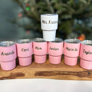 Custom Shot Glasses for Bachelorette Trip | Custom Mini Tumblers | Custom Mini Stanley | Gift for Bride Maids | Girls Trip | Gift for Bride