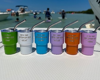 Custom Engraved Mini Tumbler: 2oz Stainless Steel Wedding Favors