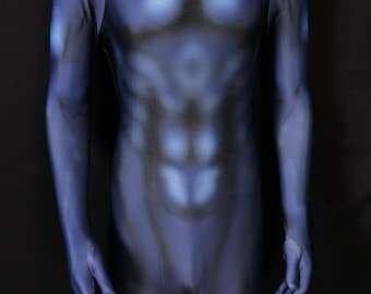 Muscle Shading Pattern Skeletor Men's Hero Suit - Personalized Spandex Cosplay Commission