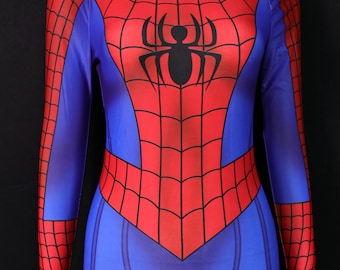 Tuta da Spider-Woman in Lycra personalizzata - Cosplay femminile su commissione, Zentai in Spandex da eroina realizzata a mano
