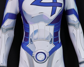 Traje futurista da Mulher Invisível - Sob medida em spandex - Encomenda personalizada