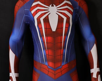 Traje de Spider-Man para PS4 de Pandex - Disfraz de cosplay a medida para hombre.