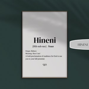 Christliche Wandkunst, Hineni, Wörterbuch Definition, Hineni PDF, Hineni JPG