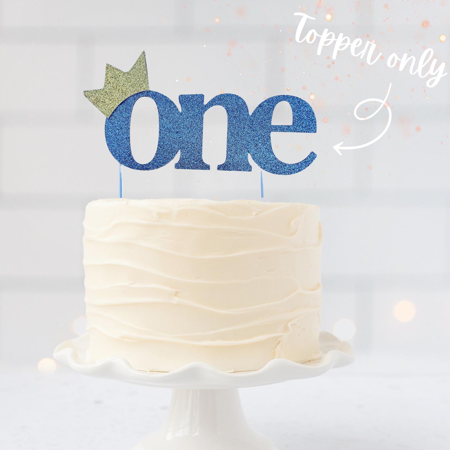 Topper Happy Birthday One, Topper One Black, Party Decoration, Paper ...