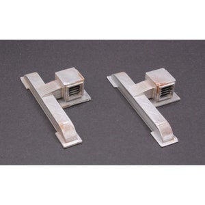 HO Scale 1:87 Set of 2 HVAC Ducts and AC,  Roof Detail Accessory for Model Buildings, Painted Weathered