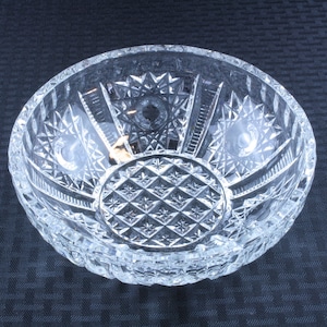 Bohemia Vintage Lead Crystal Bowl with Pinwheel design 7.5&quot; wide