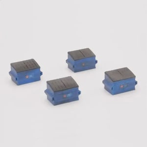 HO Scale 1:87 Set of 4 Commercial Garbage Dumpsters, New Painted Weathered with Logo