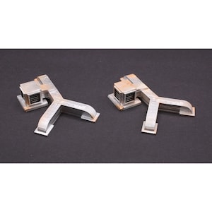 HO Scale 1:87 Set of 2 HVAC Ducts and AC,  Roof Detail Accessory for Model Buildings, Painted Weathered