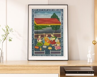 ムガル帝国の細密画：シャー・ジャハーンとムムターズ・マハルの愛の