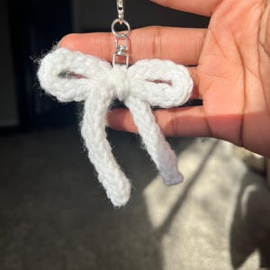 Crochet Coquette Keychain, Crochet Bow Keychain, Bow Keychain, Coquette Keychain, Cute Keychain, Crochet Cute Keychain