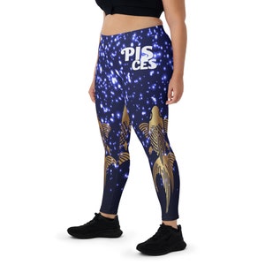 Pisces Zodiac Leggings: Women&#39;s Astrological Yoga Pants