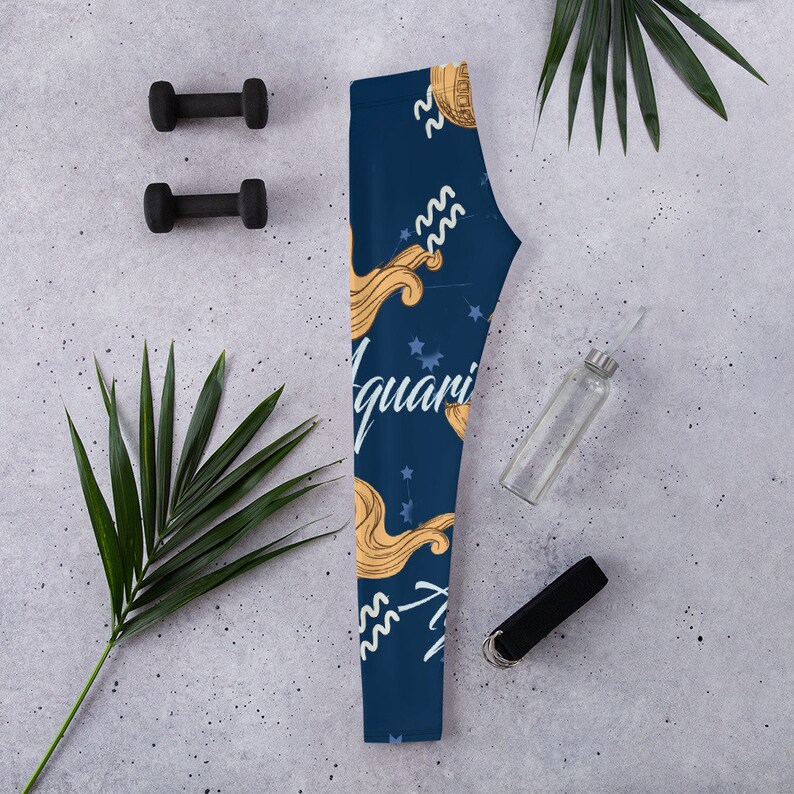 Logos & Branding Leo Queen Zodiac Leggings, Astrology Print Yoga Pants