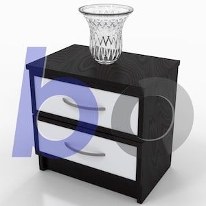 Maßstab 1/6 Nachttisch Nachttisch Möbel (Beweglich) (3D Druck Datei STL Plan Digitaler Download) (DIY Miniatur Puppe Puppenhaus Kind Erwachsene)
